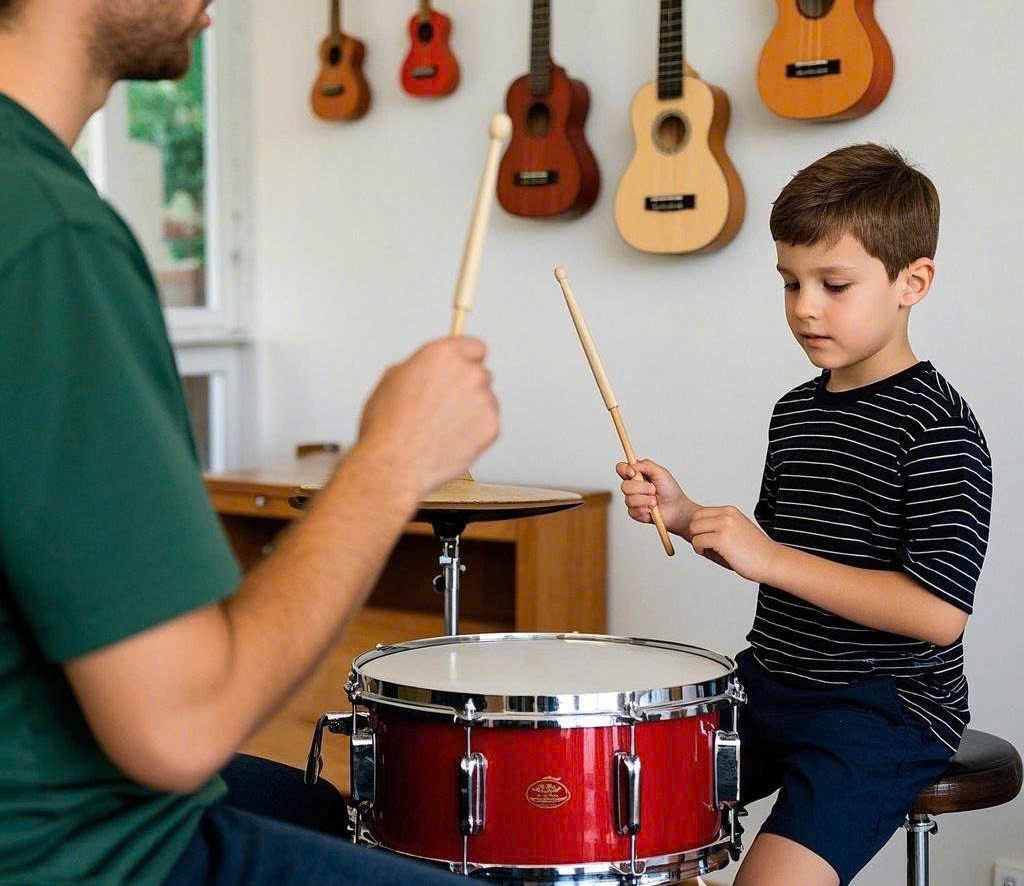 Drums lesson at An Khanh (Thao Dien) HCMC