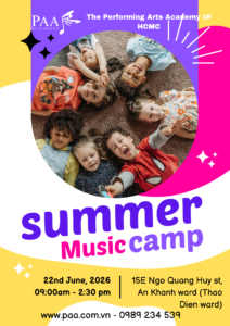 music summer camp in Thao Dien Ho Chi Minh City summer camp for 4 year olds HCMC fun music class for kids in District 2 creative summer activities for kids Vietnam kids summer camp Thao Dien